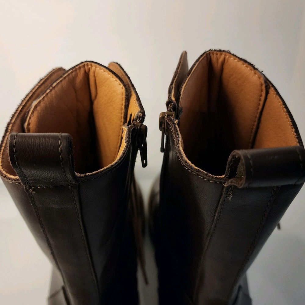 1980 NWOT Genuine Leather Upper&Lining, Lace&Zip Closure Portugal made Booties - Picture 9 of 15